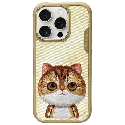 Husa Nimmy Big Eyed Pet 2.0 Cat pentru iPhone 16 Pro Max - Verde