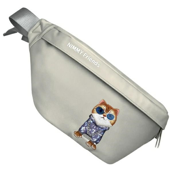 Husa Nimmy Crossbody Glasses Cool Cat Shoulder Bag - Gri