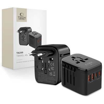 Adaptor Tech-protect Ta200 EU / UK / US / AU - Negru
