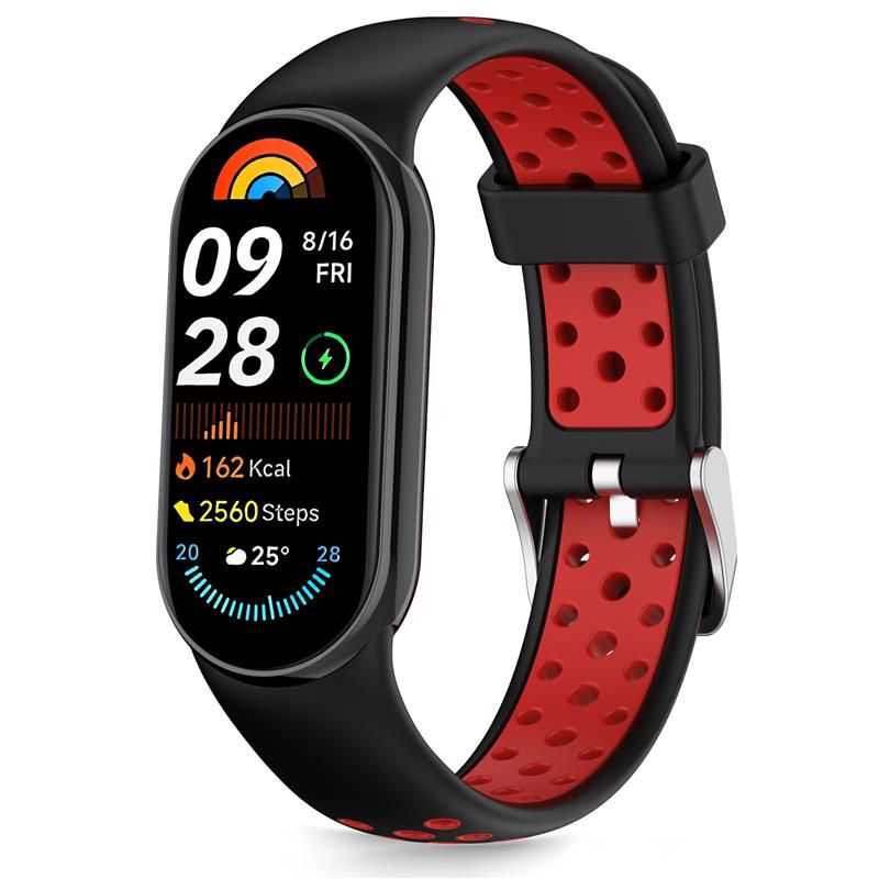 Curea Tech-protect Iconband Air pentru Xiaomi Smart Band 8 / 9 / 10 / NFC - Negru And Rosu