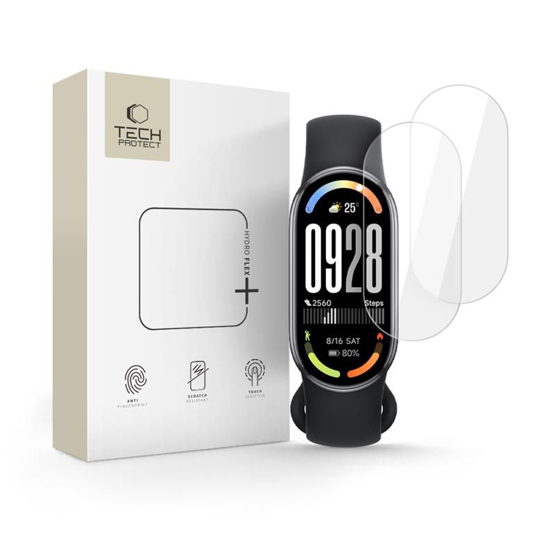 Folie Tech-protect Gydro Flex+ hydrogel 2-pack pentru Xiaomi Smart Band 8 / 9 / 10 / NFC - Transparent