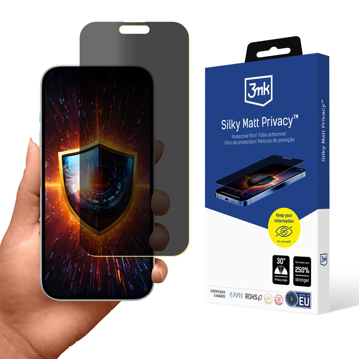 Folie 3mk Silky Matt Privacy protectie pentru Apple iPhone 17 Pro