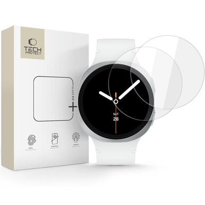 Folie Tech-protect Glass Fit+ 2-pack sticla pentru Samsung Galaxy Watch 8 40mm - Transparent