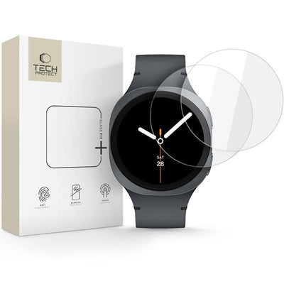 Folie Tech-protect Glass Fit+ 2-pack sticla pentru Samsung Galaxy Watch 8 44 Mm - Transparent