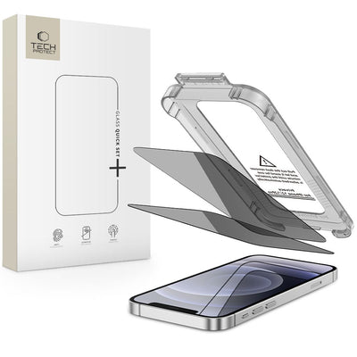 Folie Tech-protect Quick Set Spy+ Privacy Glass 2-pack pentru iPhone 12 / 12 Pro