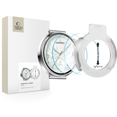 Folie Tech-protect Easy Set+ 2-pack sticla pentru Huawei Watch GT 5 41 Mm - Transparent