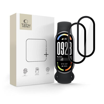 Folie Tech-protect Glass Flex+ 2-pack Hybrid Glass pentru Xiaomi Smart Band 10 / 10 NFC - Negru