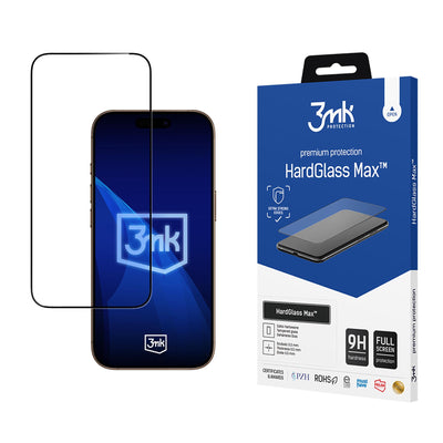 Folie Reinforced 3mk Hardglass Max Negru sticla pentru Apple iPhone 17 Pro Max