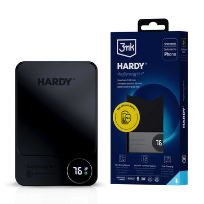 Acumulator extern 3mk Hardy Magsynergy Ni+ 5,000mAh 22.5W USB 1C1L - Negru