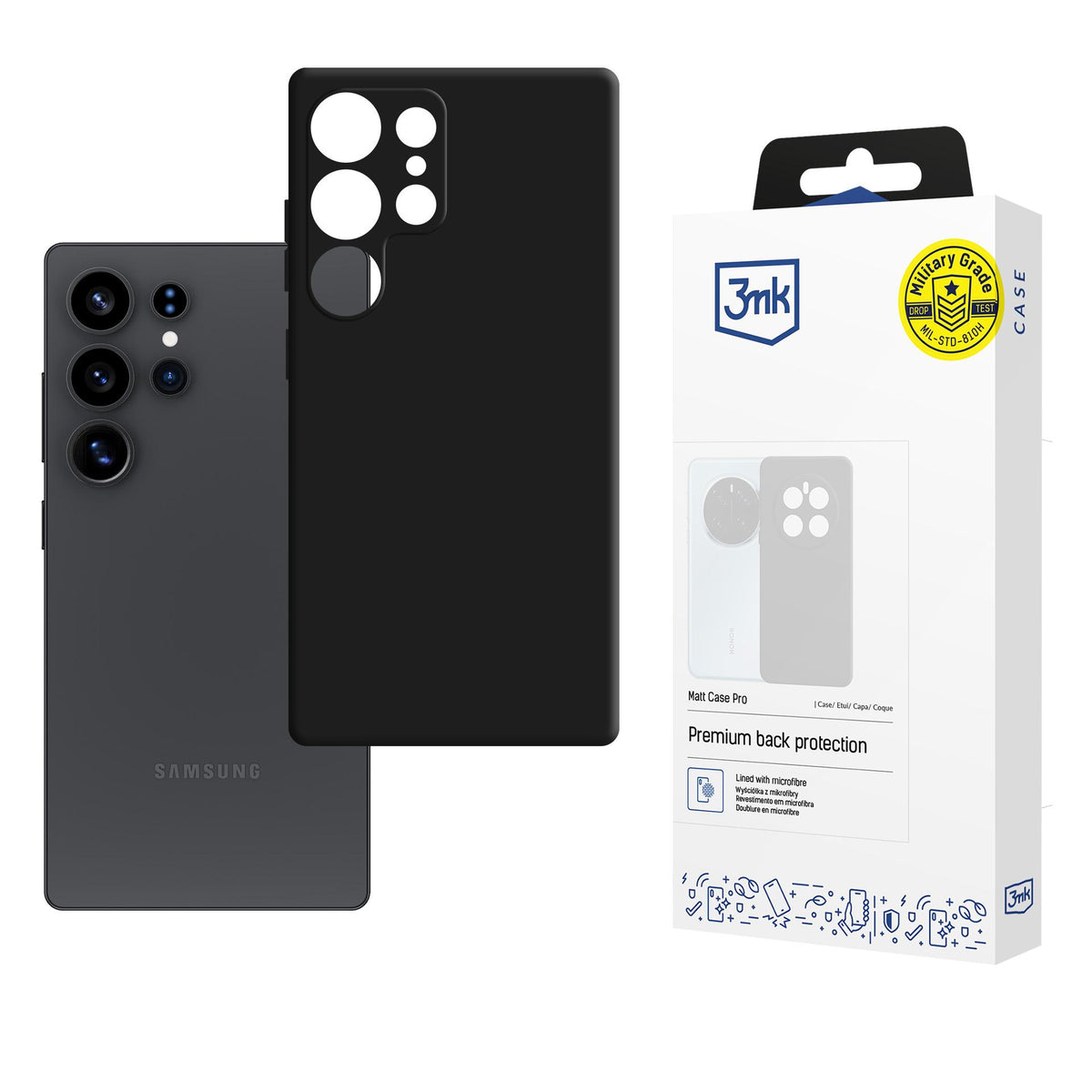 Husa 3mk Matt Pro pentru Samsung Galaxy S25 Ultra - Matte Negru