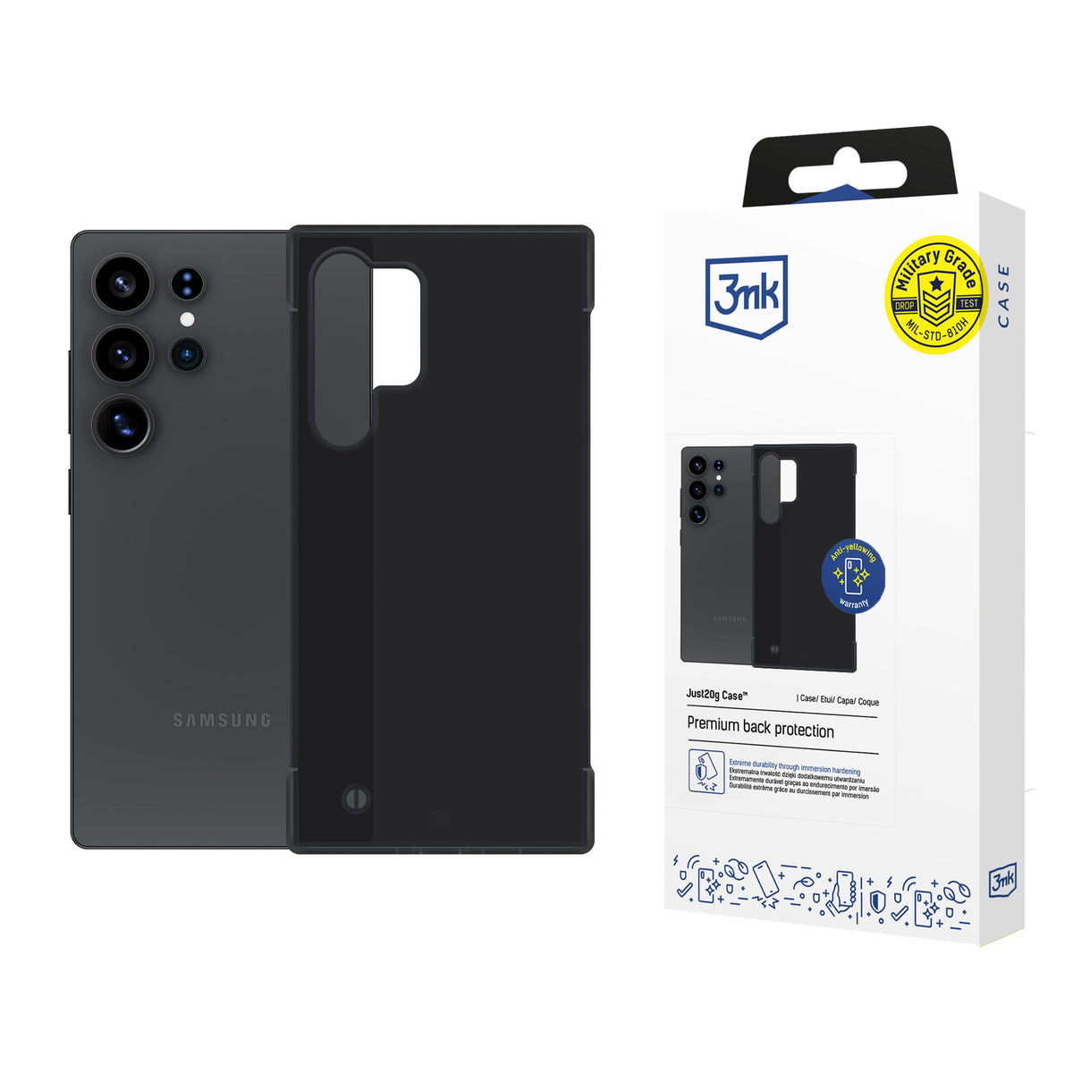 Husa 3mk Matt pentru Samsung Galaxy S25 Ultra - Matte Negru