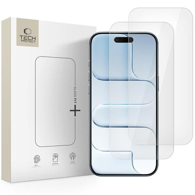 Folie Tech-protect Glass Fit+ 2-pack sticla pentru iPhone 17 Air - Transparent