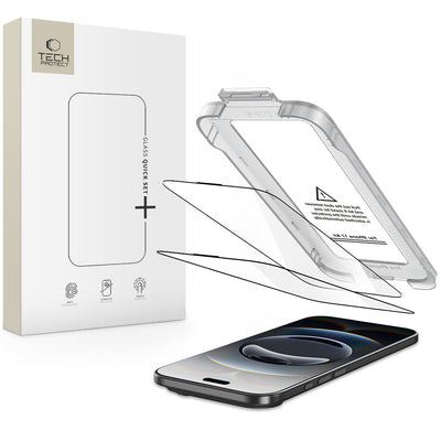 Folie Tech-protect Quick Set+ 2-pack sticla pentru iPhone 17 Air - Negru