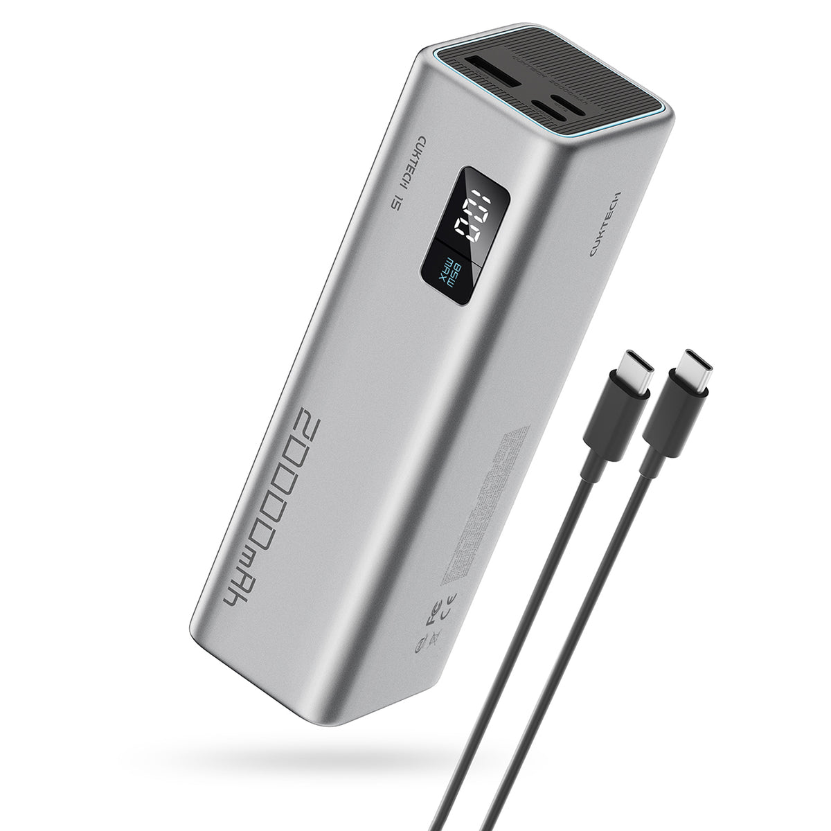 Acumulator extern Cuktech 85W 20000mAh 2 X Usb-c 1 X Usb-a - Gri
