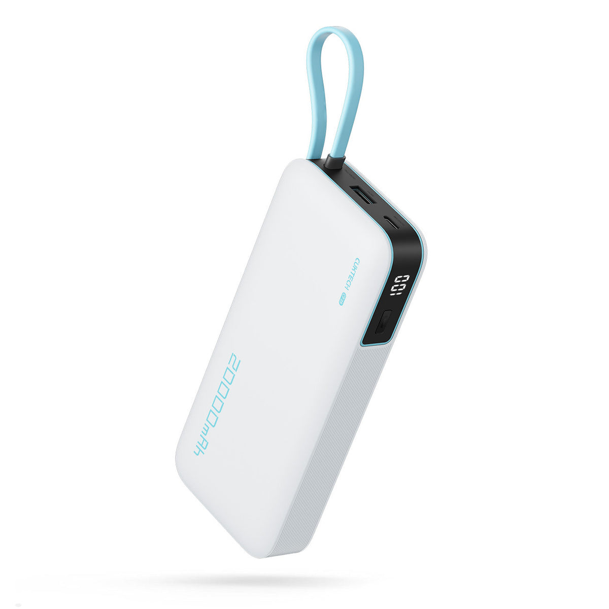 Cablu Cuktech 55W 20000mAh Acumulator extern cu Built-in Usb-c - Alb