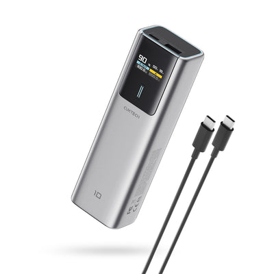 Acumulator extern Cuktech 150W 10000mAh Usb-c Usb-a - Gri