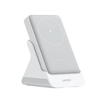 Acumulator extern Cuktech 20W 10000mAh Magnetic cu Stand - Alb