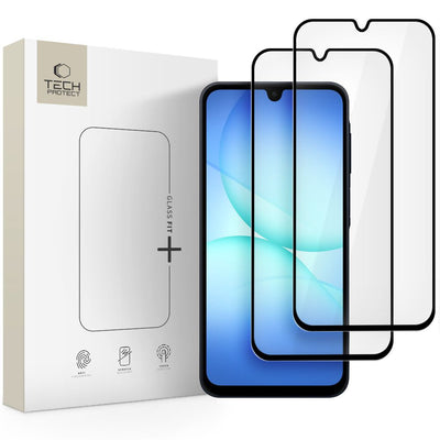 Folie Tech-protect Glass Fit+ 2-pack sticla pentru Samsung Galaxy A16 4G / 5G / A26 5G / A17 4G / 5G - Negru