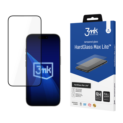 Folie 3mk Hardglass Max Lite Negru sticla pentru iPhone 17 Pro Max