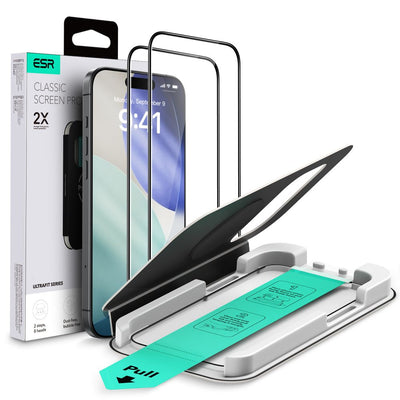 Folie ESR Ultrafit sticla 2-pack pentru iPhone 17 Pro - Transparent