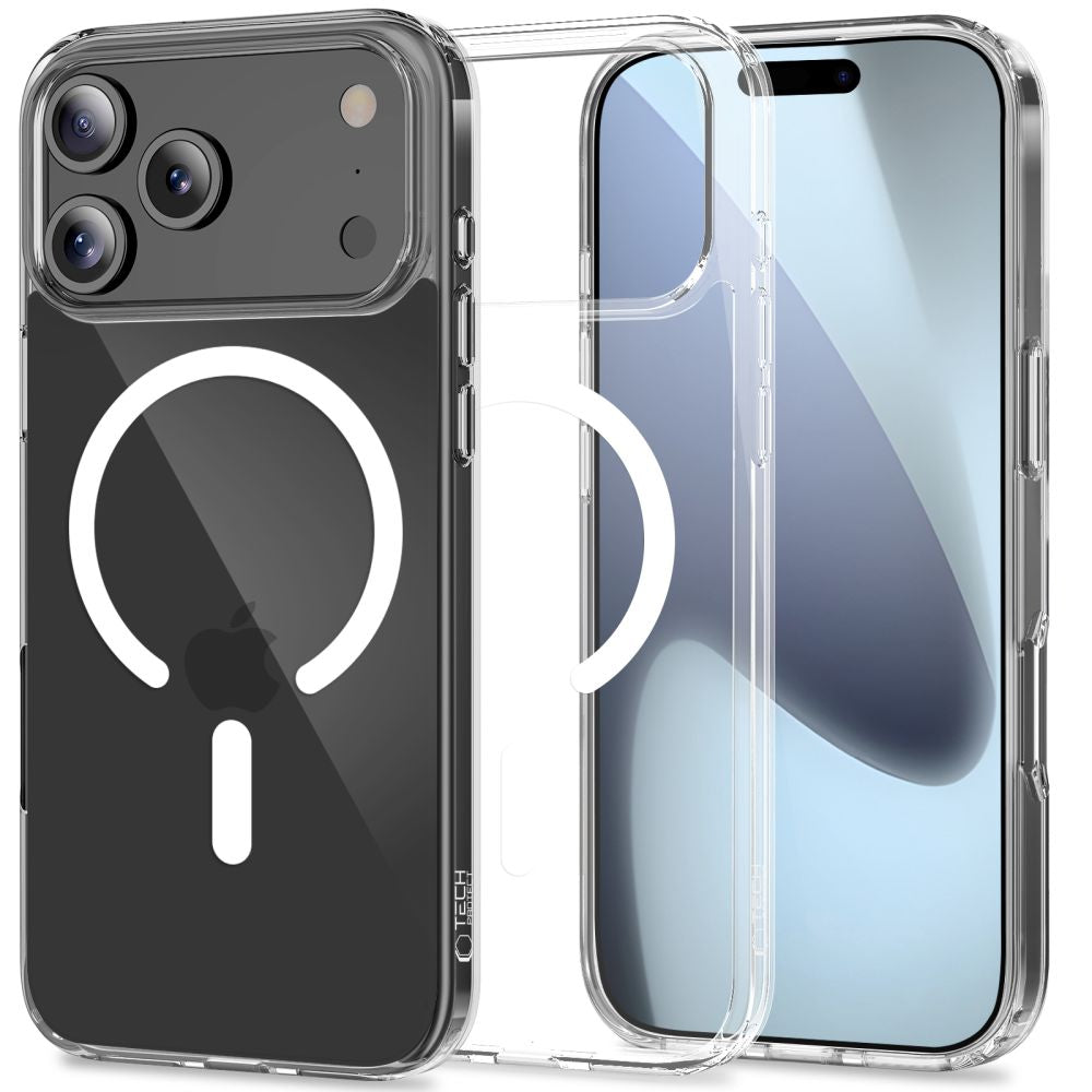 Husa Tech-protect Flexair Hybrid Magsafe pentru iPhone 17 Pro Max - Transparent