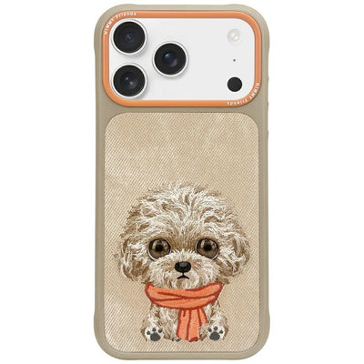 Husa Nimmy Big Eyed Pet 2.0 Dog pentru iPhone 17 Pro - Bej