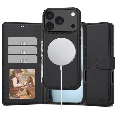 Husa Tech-protect Wallet Magsafe pentru iPhone 17 Pro Max - Matte Negru
