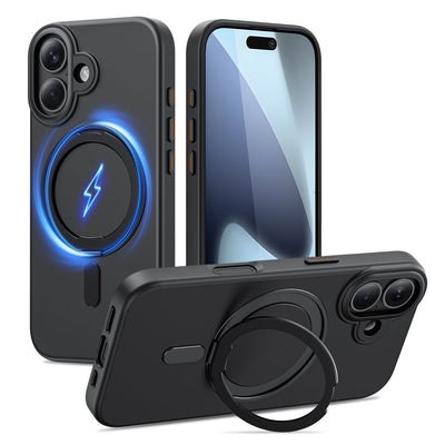 Husa Tech-protect Magring Magsafe pentru iPhone 17 - Matte Negru