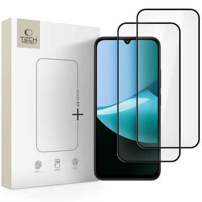 Folie Tech-protect Glass Fit+ 2-pack sticla Xiaomi Redmi 15C / Poco C85 - Negru