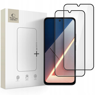 Folie Tech-protect Glass Fit+ 2-pack sticla pentru Xiaomi Poco M7 - Negru