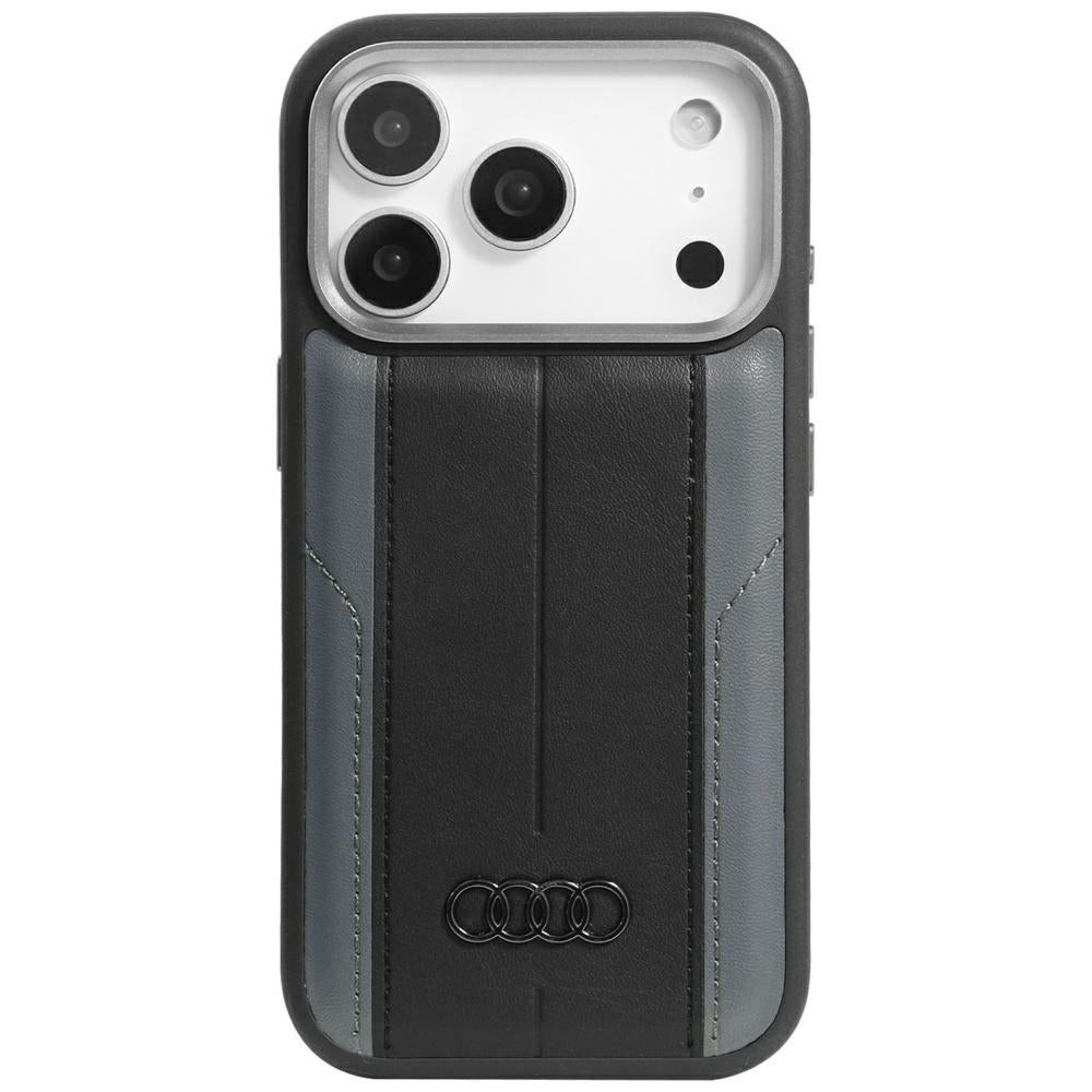 Husa Audi A6 Synthetic Leather Magsafe pentru iPhone 17 Pro - Negru