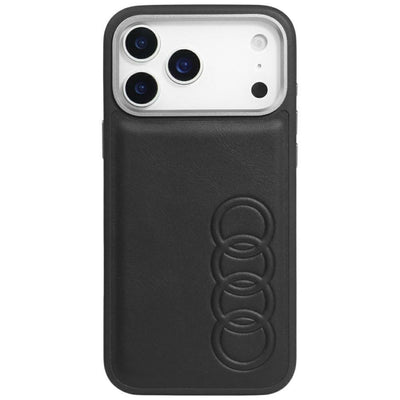Husa Audi TT Synthetic Leather Magsafe pentru iPhone 17 Pro - Negru