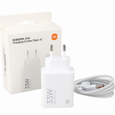 Cablu Xiaomi 1xUSB-A 33W Incarcator priza cu 3A Usb-c - Alb