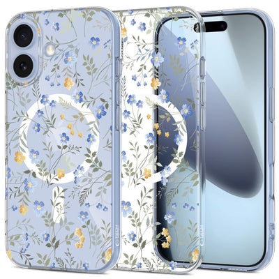 Husa Tech-protect Flexair Magsafe pentru iPhone 17 - Daisies cu Leaves