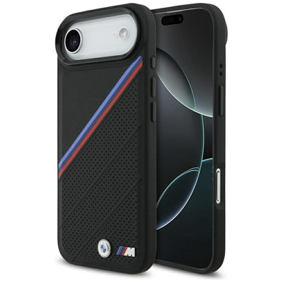 Husa BMW M Tricolor Metal Logo Magsafe pentru iPhone 17 Air - Negru
