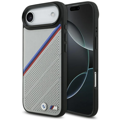 Husa BMW M Tricolor Metal Logo Magsafe pentru iPhone 17 Air - Gri