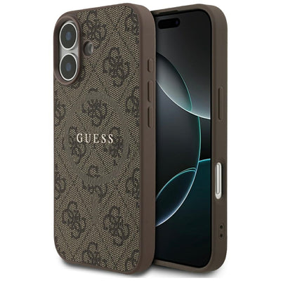 Husa Guess 4G Ring Classic Logo Magsafe pentru iPhone 17 - Maro