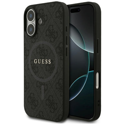 Husa Guess 4G Ring Classic Logo Magsafe pentru iPhone 17 - Negru