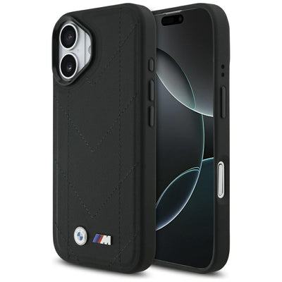 Husa BMW M Quilted Logo Magsafe iPhone 17 - Negru