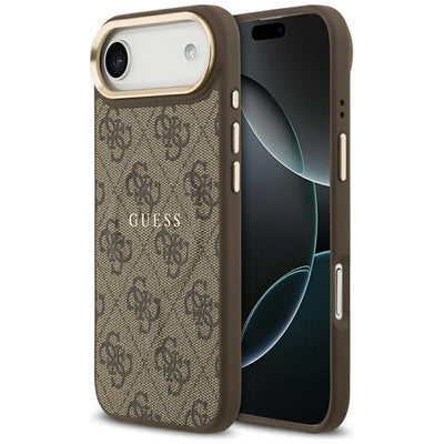 Husa Guess 4G PU Classic Logo Magsafe pentru iPhone 17 Air - Maro