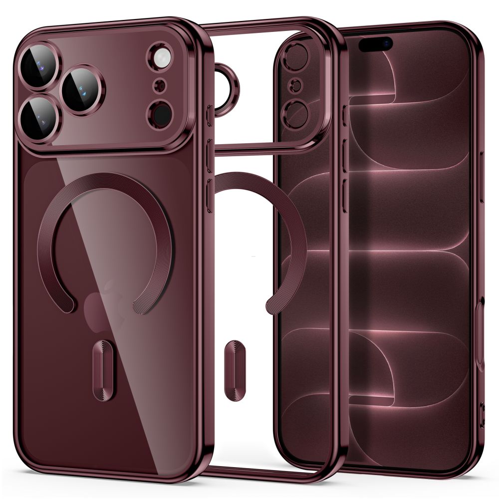 Husa Tech-protect Magflex Magsafe iPhone 17 Pro / 18 Pro Shiny Burgundy