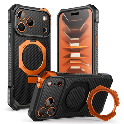 Suport auto Supcase UB Grip Mag Magsafe iPhone 17 Pro Max / 18 Pro Max Aramid Negru/Portocaliu