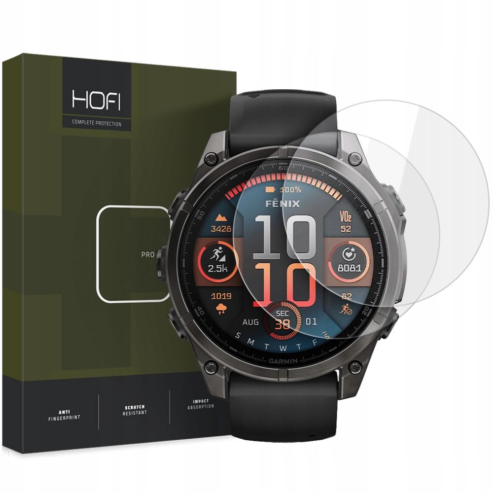 Folie sticla Hofi Pro+ 2-pack Garmin Fenix 8 / 8 Pro (51 Mm) Transparent
