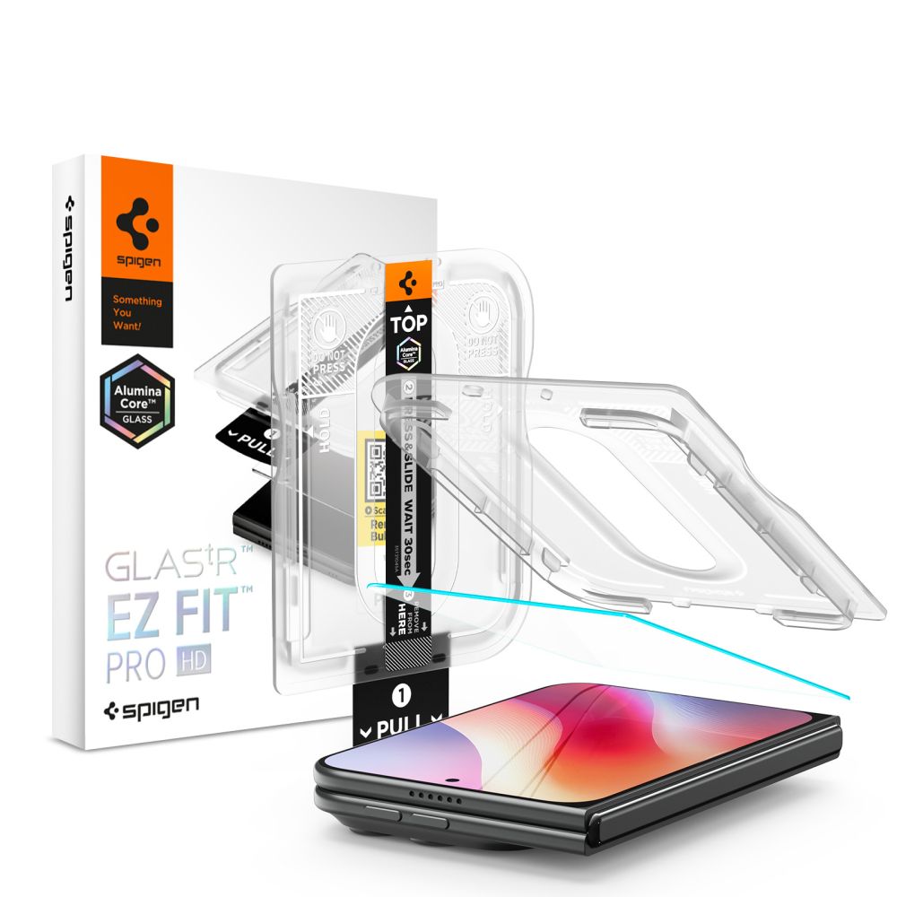 Folie sticla Spigen Glas.tr EZ Fit Pro HD AC iPhone Duo Transparent