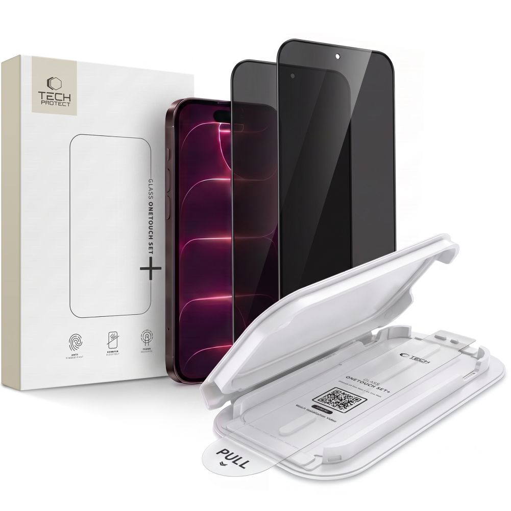 Folie Privacy sticla Tech-protect Onetouch Set Spy+ 2-pack iPhone 18 Pro Max Privacy