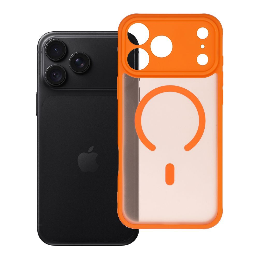Husa Full mat Mag pentru iPhone 18 Pro Max / 17 Pro Max Compatible cu Magsafe Portocaliu