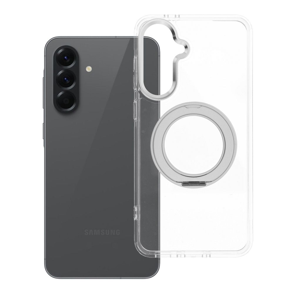 Husa pentru Samsung A56 Frame Circle Stand Compatible cu Magsafe Transparent