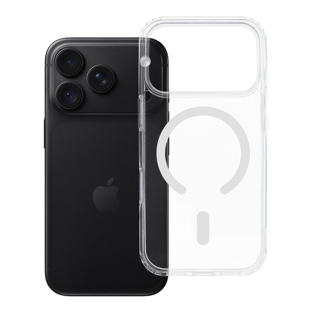 Husa pentru iPhone 18 Pro / 17 Pro Drop Glue Colorful Ring Mag Compatible cu Magsafe Alb