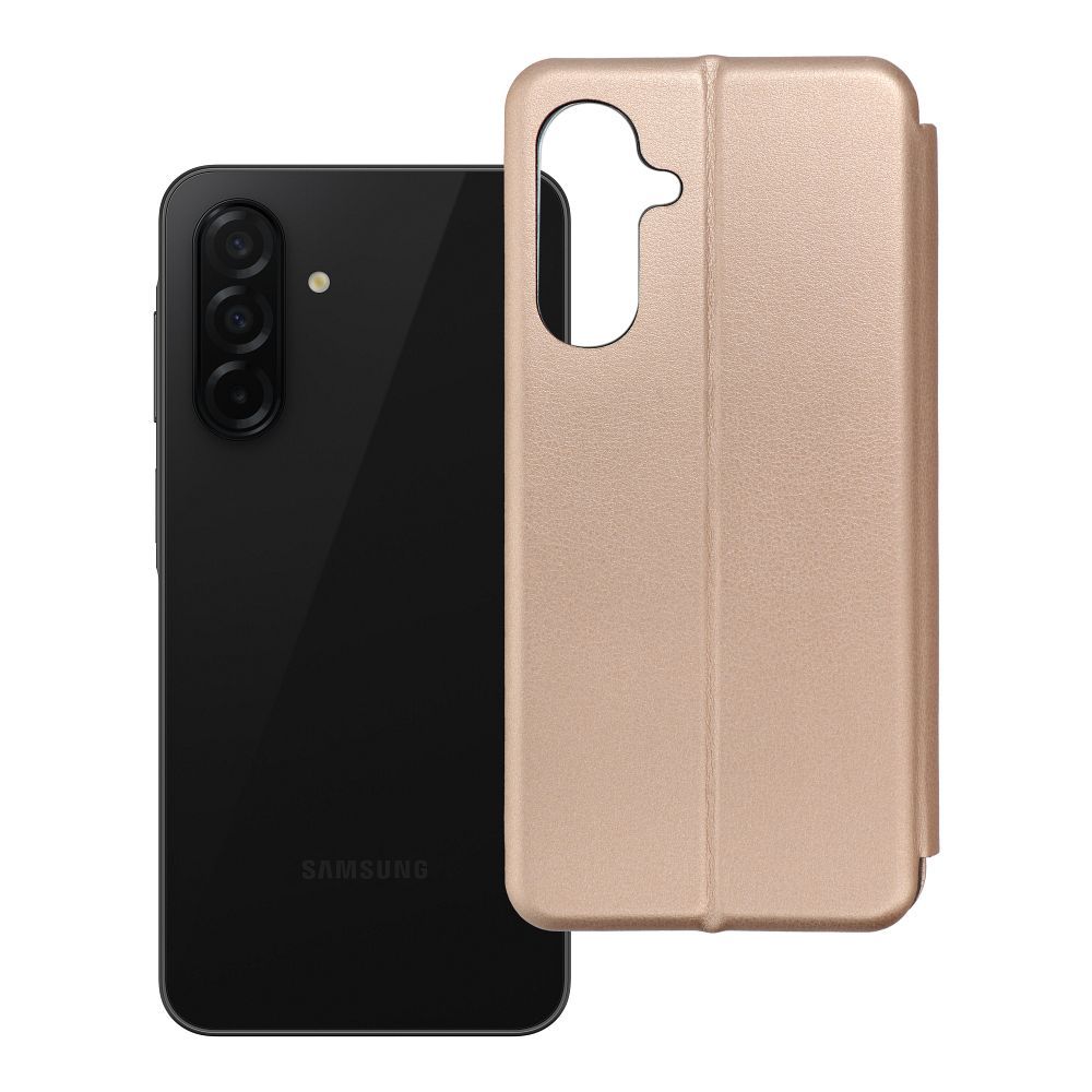 Husa Elegance Book Flip pentru Samsung A26 Auriu