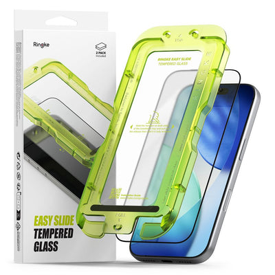 Folie Ringke Easy Slide 2-pack sticla pentru iPhone 17 Pro - Negru
